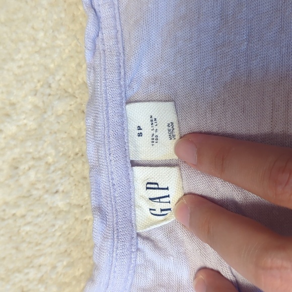 Gap Lavender Linen T-shirt - Picture 2 of 3